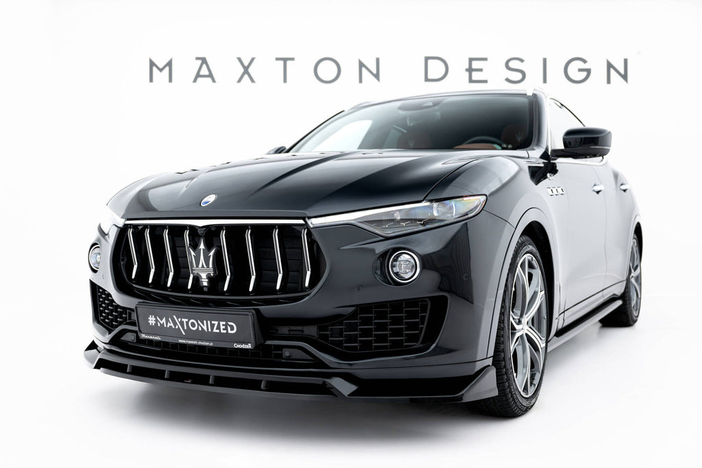 Maxton Design Street+ Spoilerlippe Front Ansatz passend für Maserati Levante GT Mk1 Facelift schwarz Hochglanz