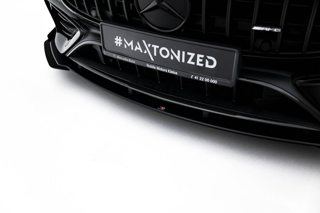 Maxton Design Street Pro Street+ Spoilerlippe Front Ansatz + Flaps passend für Mercedes-AMG CLE 53 C236 schwarz Hochglanz