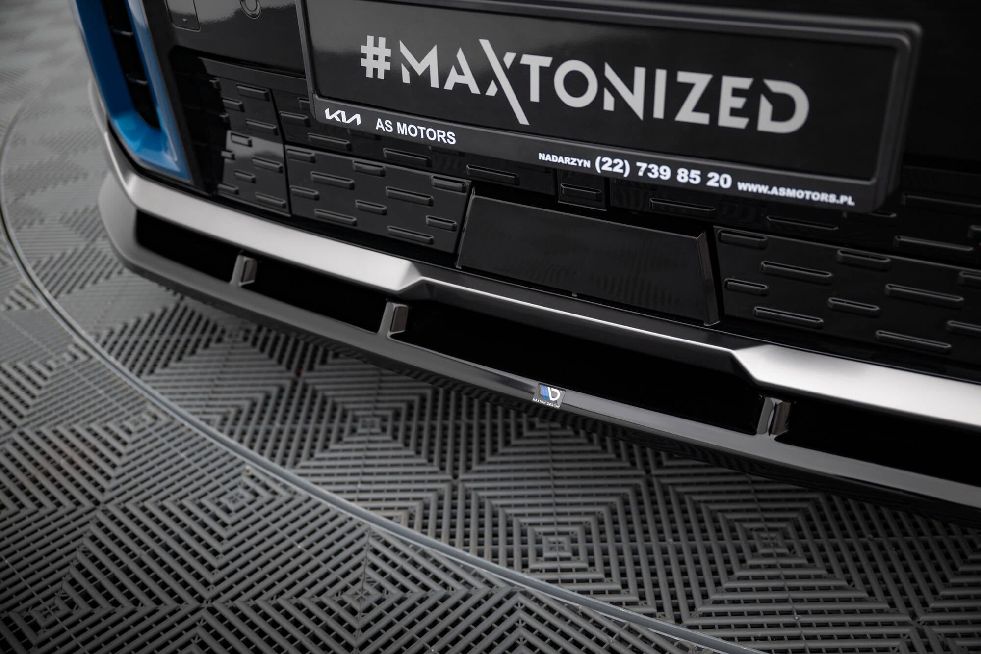 Maxton Design Street+ Spoilerlippe Front Ansatz passend für Kia EV9 GT-Line Mk1 schwarz Hochglanz