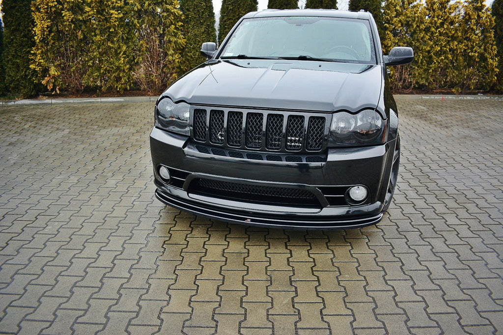Maxton Design Street+ Spoilerlippe Front Ansatz V.1 passend für JEEP GRAND CHEROKEE WK STR8 schwarz Hochglanz