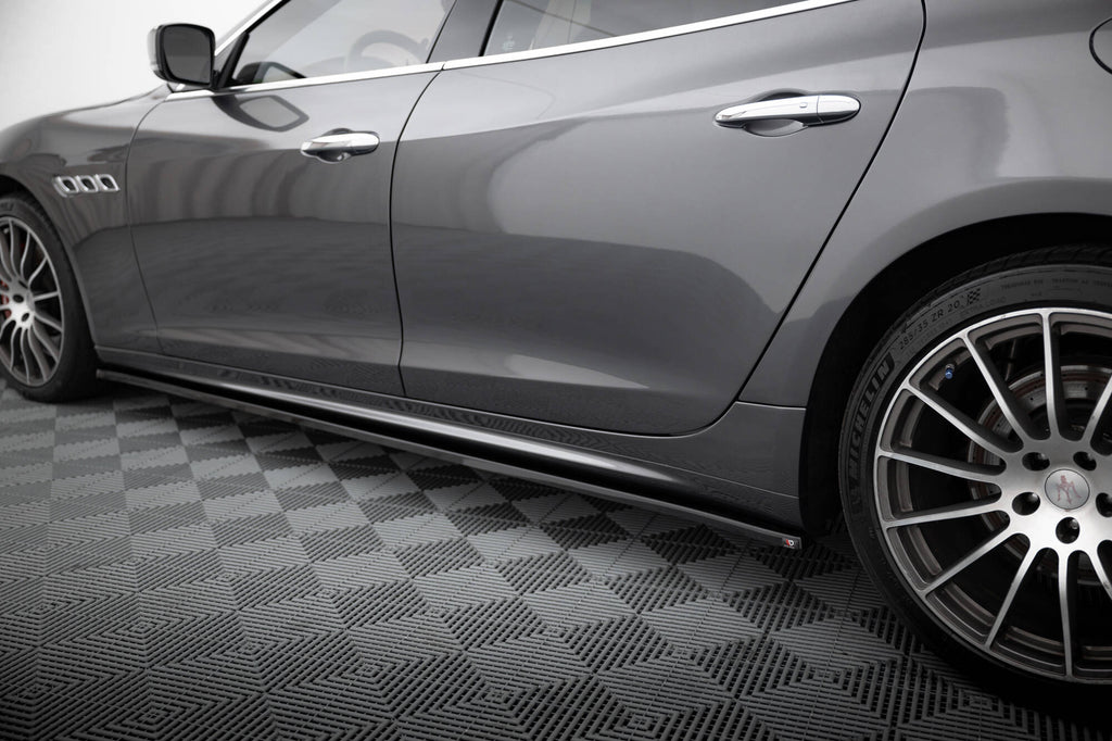 Maxton Design Street+ Seitenschweller Leisten passend für Maserati Quattroporte Mk6 schwarz Hochglanz