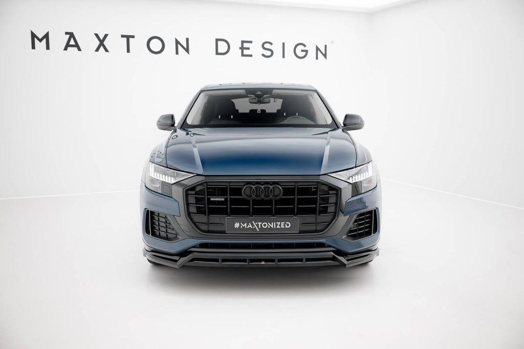 Maxton Design Street+ Spoilerlippe Front Ansatz passend für Audi Q8 Mk1 schwarz Hochglanz
