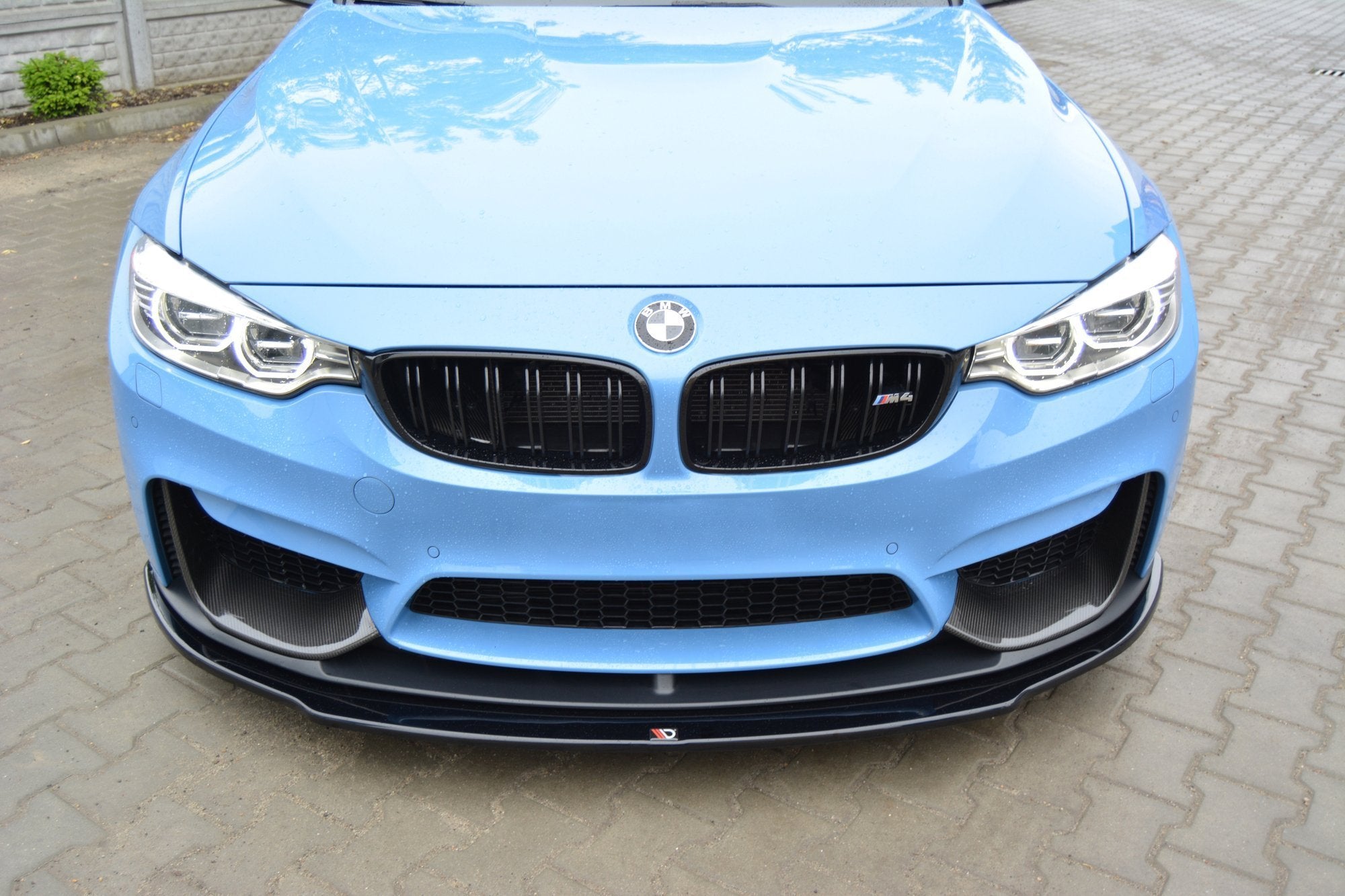 Maxton Design Frontansatz für BMW M4 F82 [2014-2021] | Schwarz Hochglanz | ABS-Kunststoff