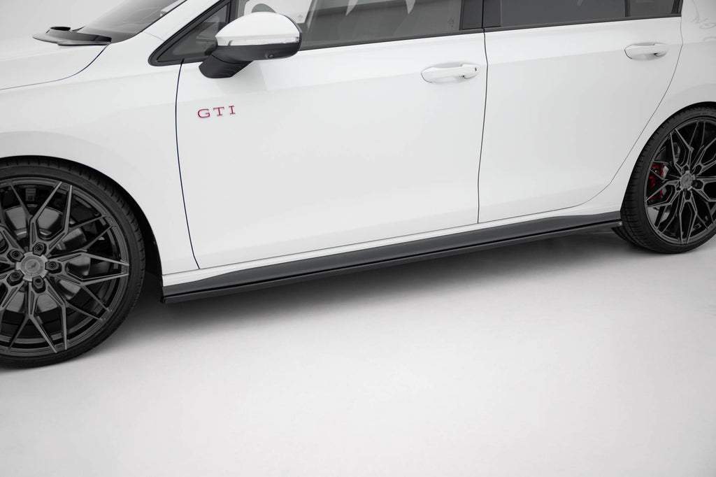 Maxton Design Street+ Seitenschweller Leisten passend für V.1 passend für VW Golf GTI / GTE / GTI Clubsport / GTD / R-Line Mk8 schwarz Hochglanz