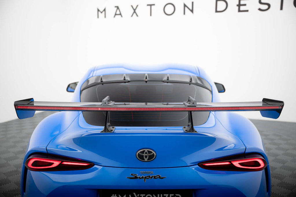 Maxton Design Carbon Spoiler With Upper Swan Mounting + LED Toyota Supra Mk5 für Toyota Supra Mk5