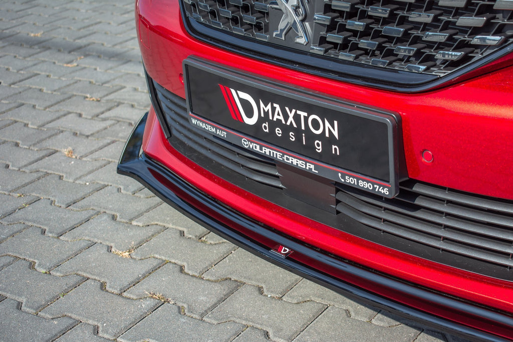 Maxton Design Street+ Spoilerlippe Front Ansatz V.2 passend für Peugeot 508 Mk2 schwarz Hochglanz