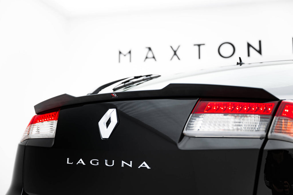 Maxton Design Spoiler CAP passend für Renault Laguna Hatchback GT Mk3 schwarz Hochglanz
