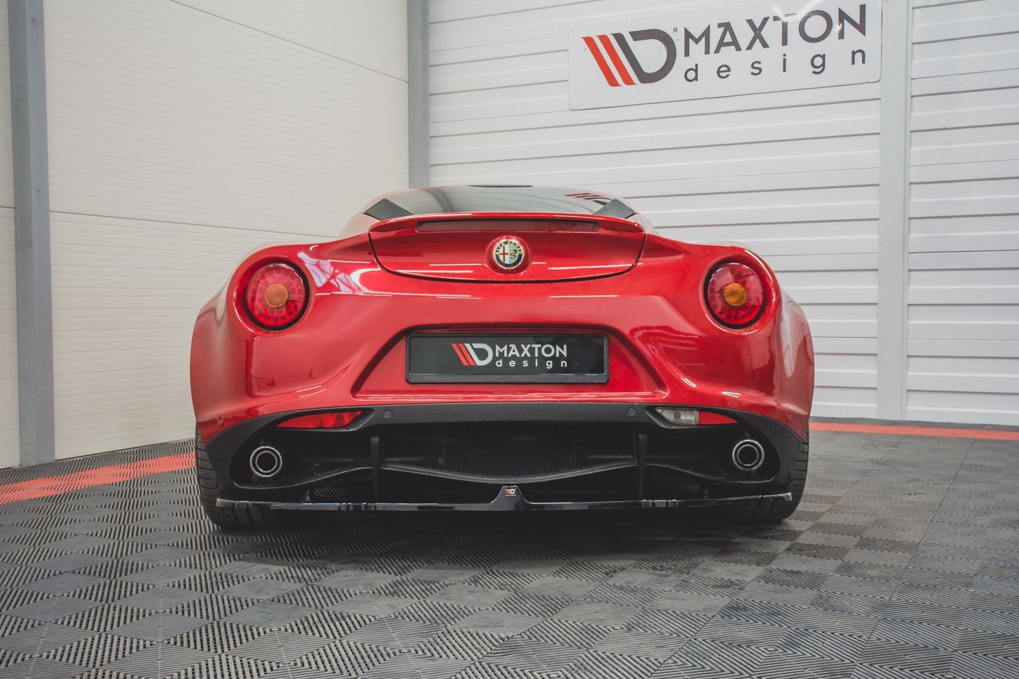 Maxton Design Heckansatz Alfa Romeo 4C schwarz Hochglanz für Alfa Romeo 4C