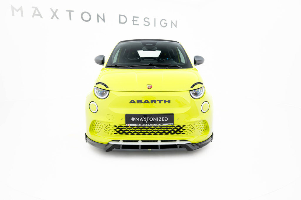 Maxton Design Street+ Spoilerlippe Front Ansatz passend für Abarth 500e schwarz Hochglanz