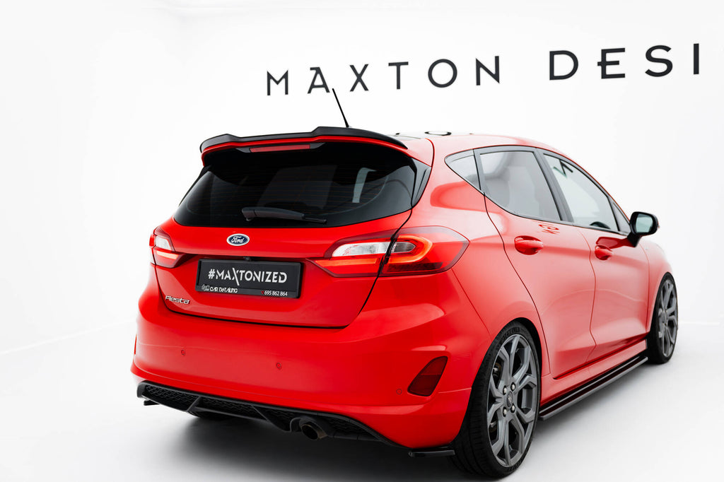 Maxton Design Spoiler CAP V.2 passend für Ford Fiesta Mk8 ST / ST-Line schwarz Hochglanz
