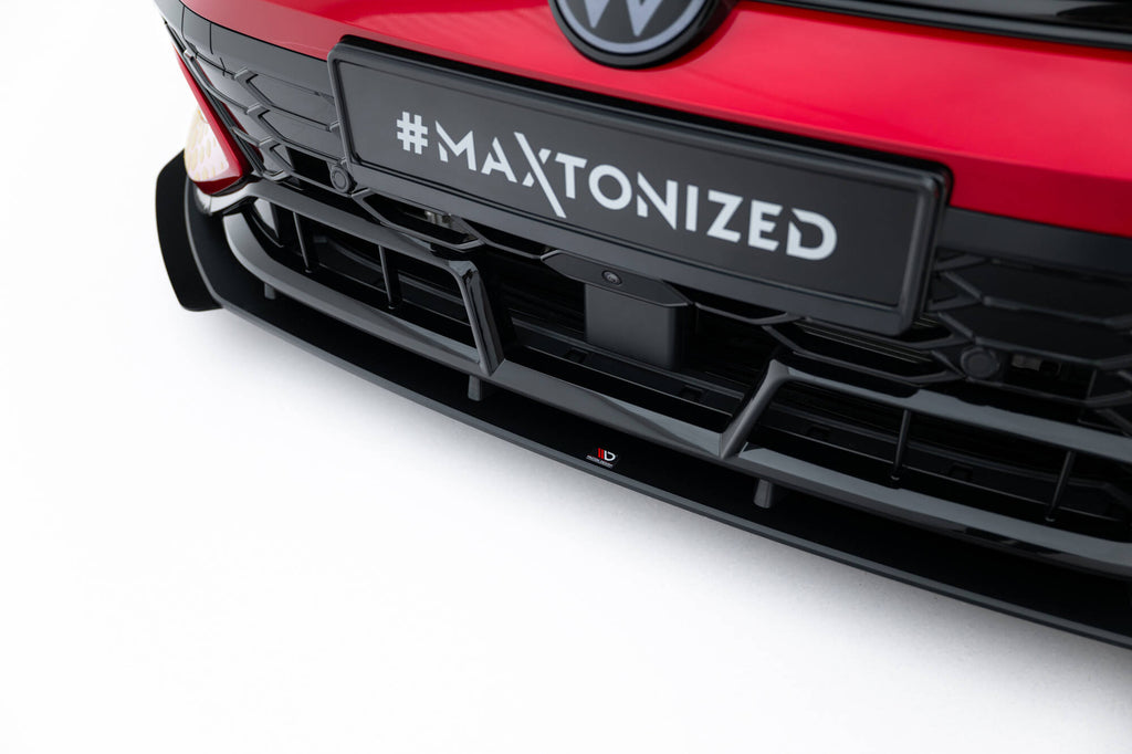 Maxton Design Front Stoßstange Flaps passend für Flaps VW Golf GTI Clubsport Mk8 Facelift schwarz Hochglanz