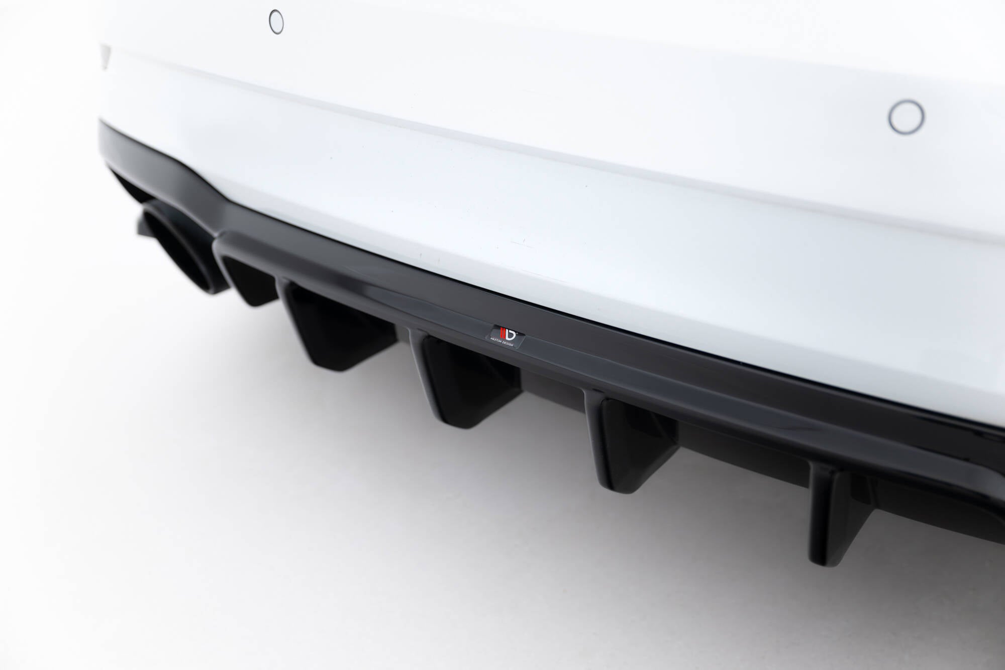 Maxton Design Diffusor Heck Ansatz V.2 passend für Audi RS3 Limousine 8V Facelift schwarz Hochglanz