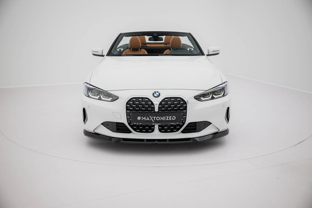 Maxton Design Street+ Spoilerlippe Front Ansatz passend für BMW 4er Coupe / Cabrio G22 / G23 schwarz Hochglanz