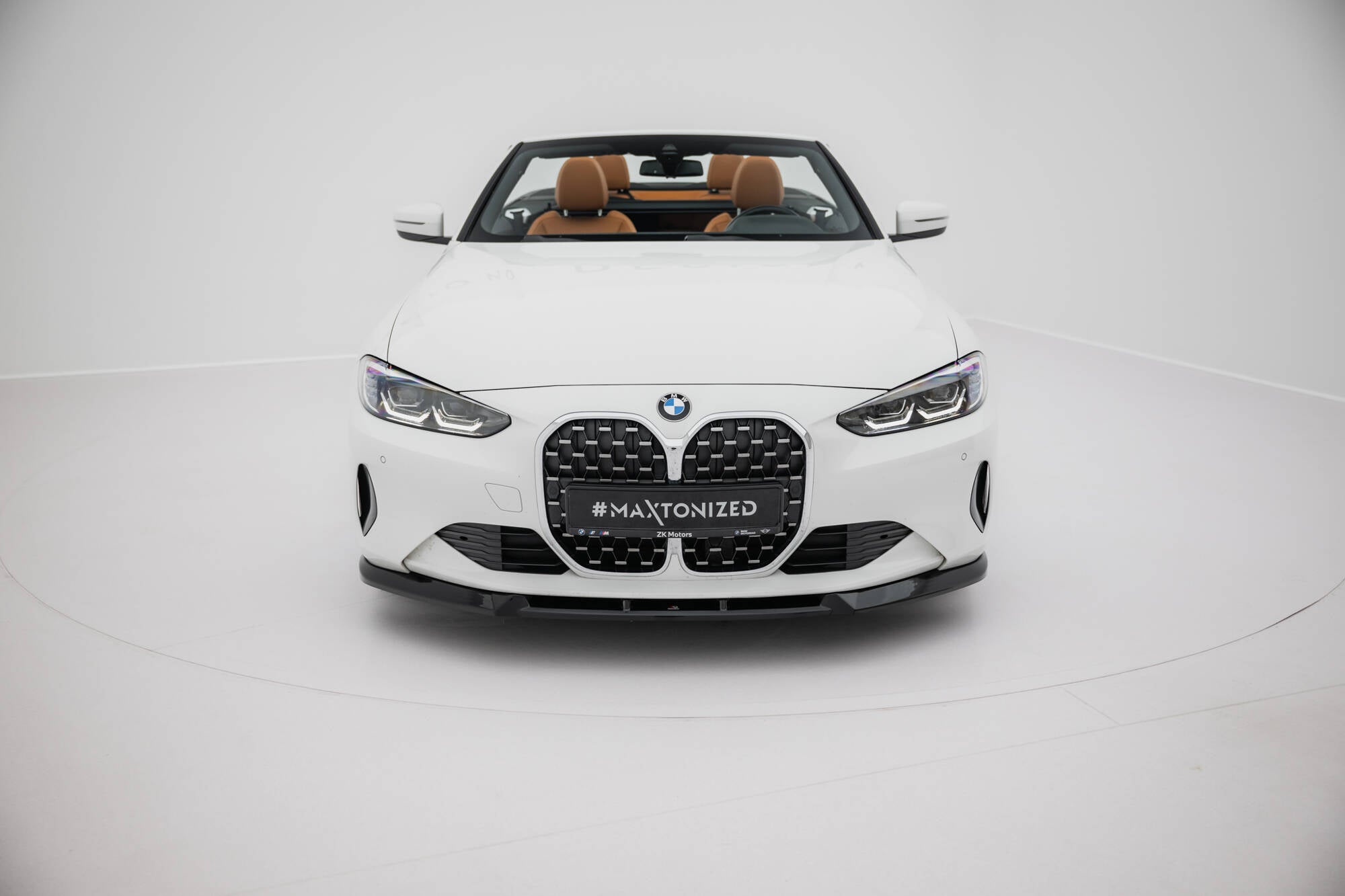 Maxton Design Street+ Spoilerlippe Front Ansatz passend für BMW 4er Coupe / Cabrio G22 / G23 schwarz Hochglanz
