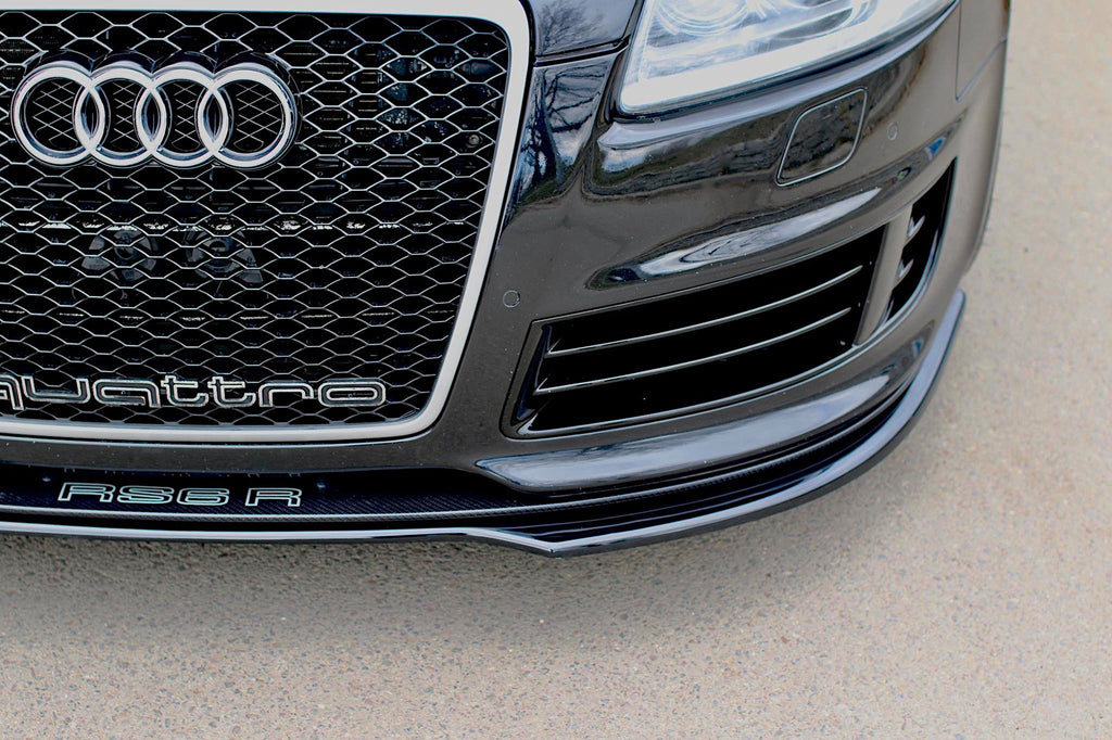Maxton Design Street+ Spoilerlippe Front Ansatz passend für Audi RS6 C6 schwarz Hochglanz
