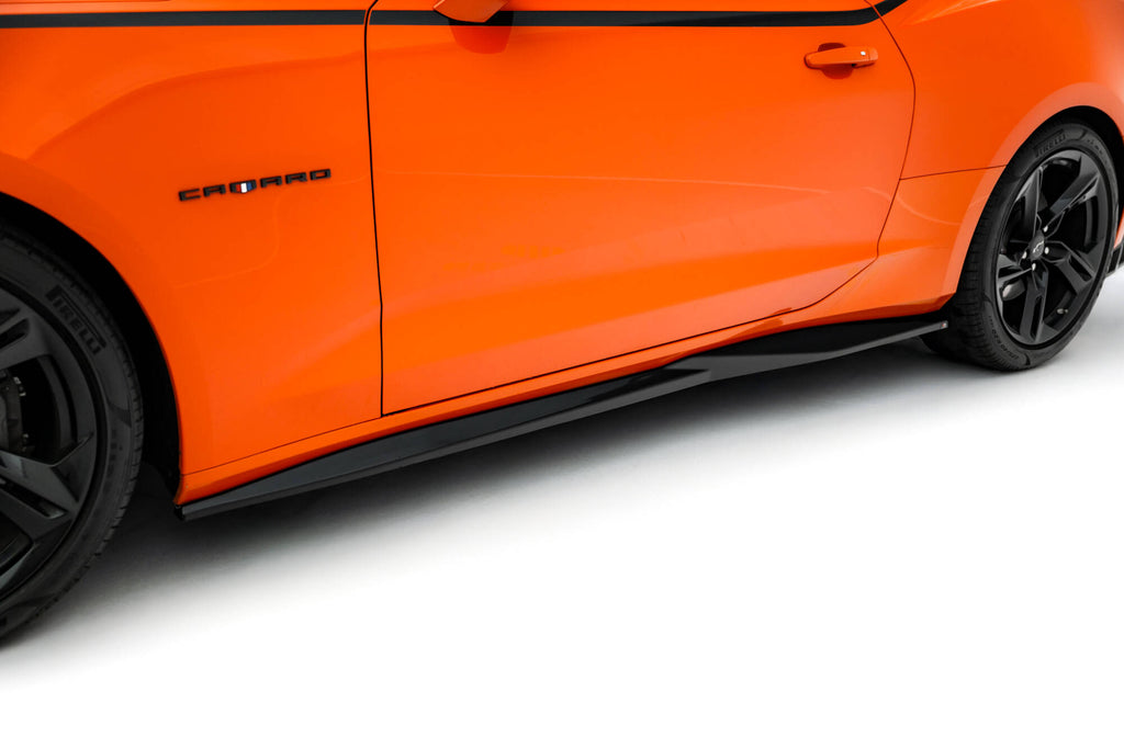 Maxton Design Street+ Seitenschweller Leisten passend für V.1 passend für Chevrolet Camaro SS Mk6 Facelift schwarz Hochglanz