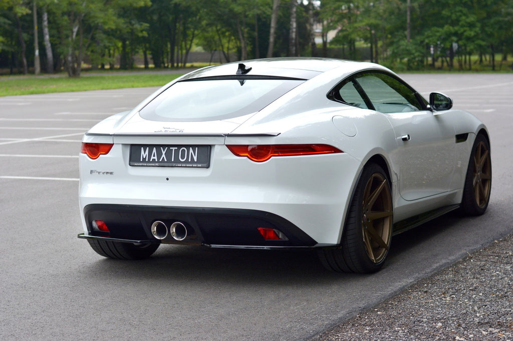Maxton Design Heck Ansatz Flaps Diffusor passend für Jaguar F-Type X152 schwarz Hochglanz