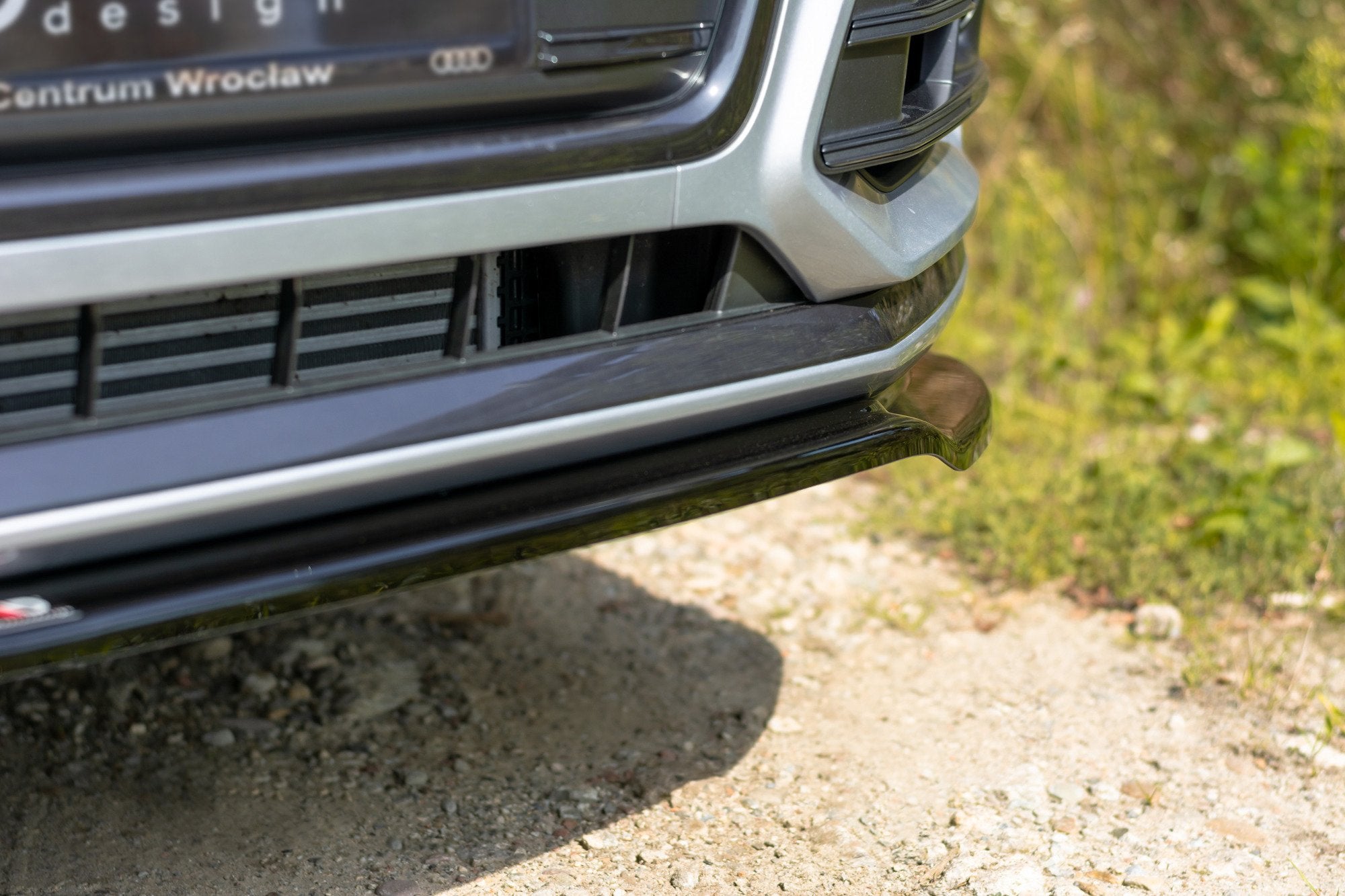 Maxton Design Street+ Spoilerlippe Front Ansatz passend für Audi SQ5/Q5 S-line Mk2 schwarz Hochglanz