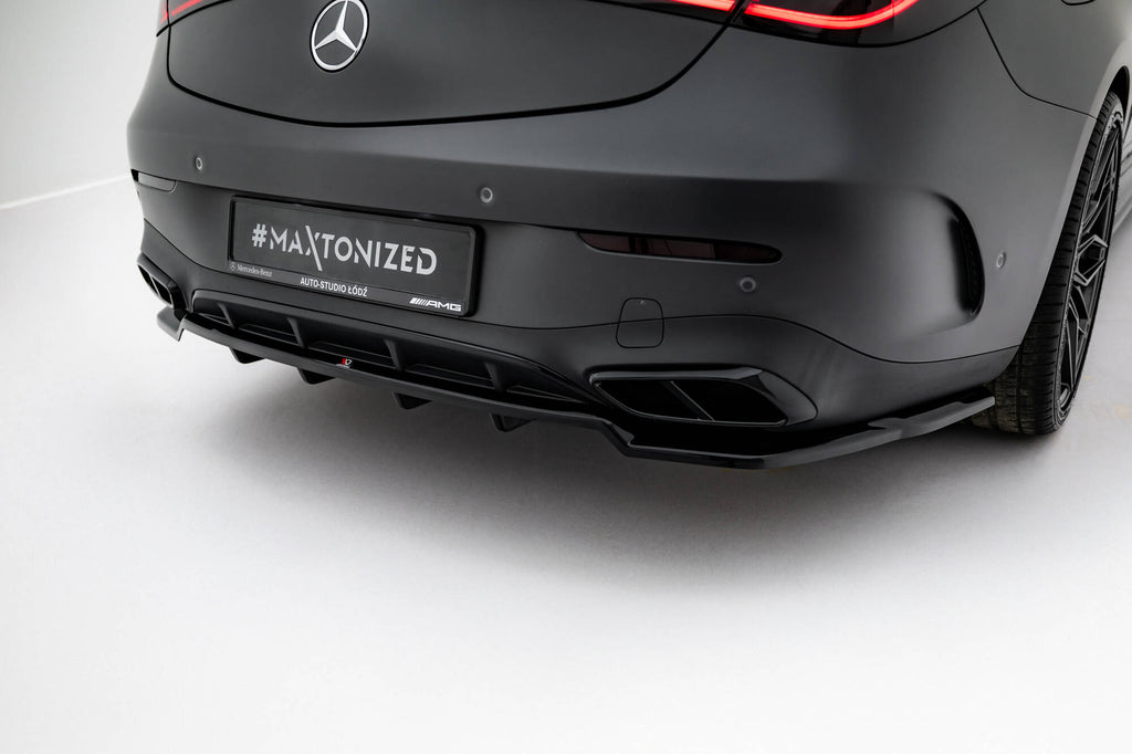 Maxton Design Street+ Mittlerer Diffusor RACE passend für Mercedes-Benz CLE AMG-Line C236 schwarz Hochglanz