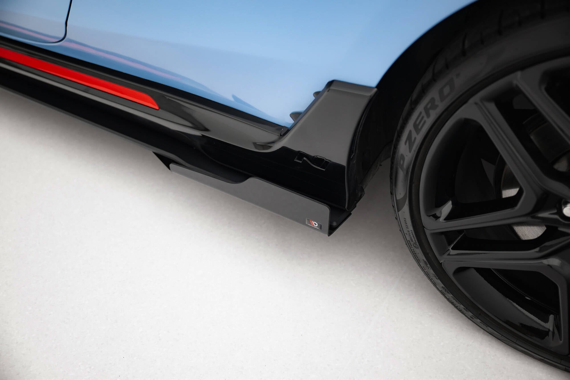 Maxton Design Street Pro Street+ Seitenschweller Leisten + Flaps passend für Hyundai Veloster N Mk2 schwarz Hochglanz