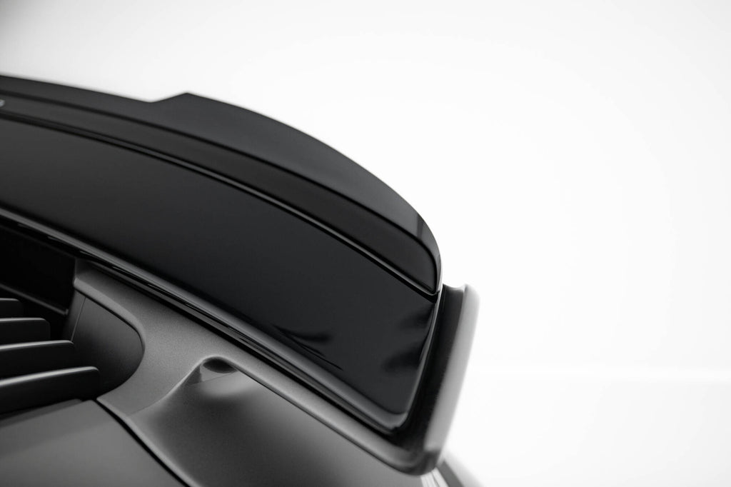 Maxton Design Spoiler CAP passend für Porsche 911 Turbo S Sport Package 992 schwarz Hochglanz