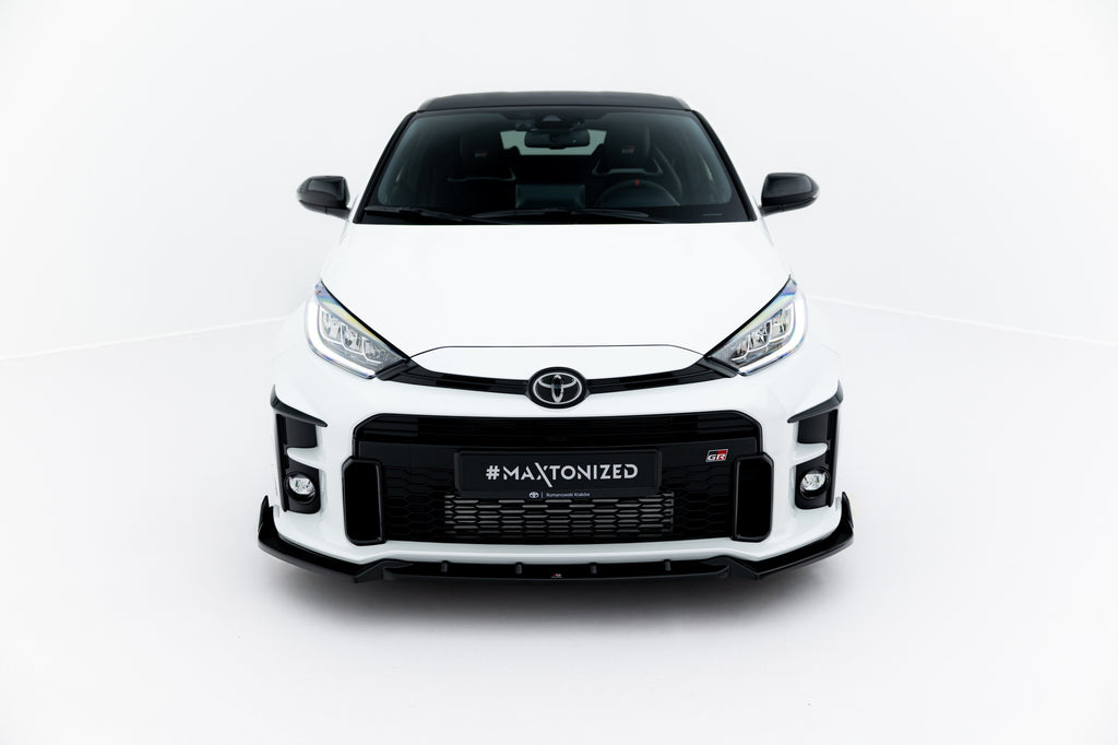Maxton Design Street+ Spoilerlippe Front Ansatz V.2 + Flaps passend für Toyota GR Yaris Mk4