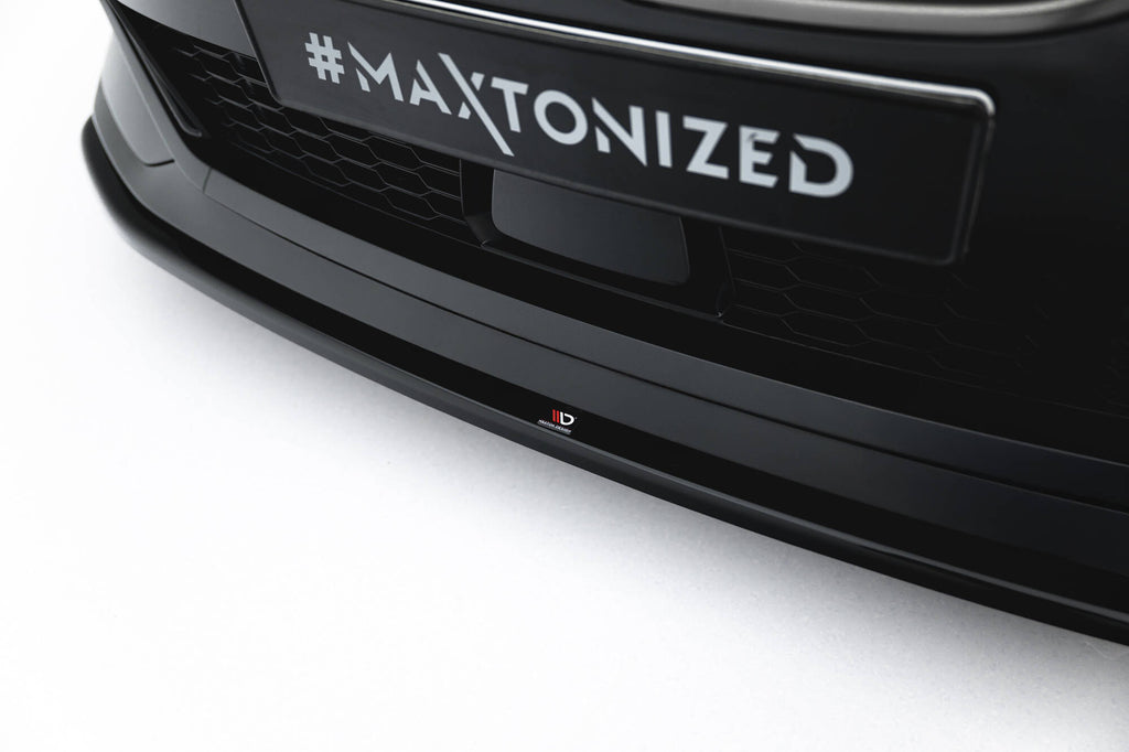 Maxton Design Street+ Spoilerlippe Front Ansatz passend für BMW M135i M-Performance F40 schwarz Hochglanz