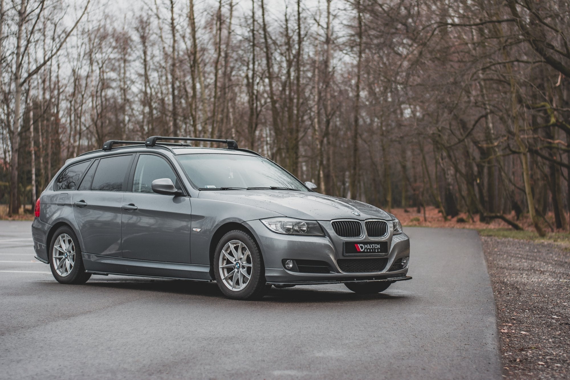 Maxton Design Street+ Seitenschweller Leisten passend für BMW 3er E90/E91 Facelift schwarz Hochglanz