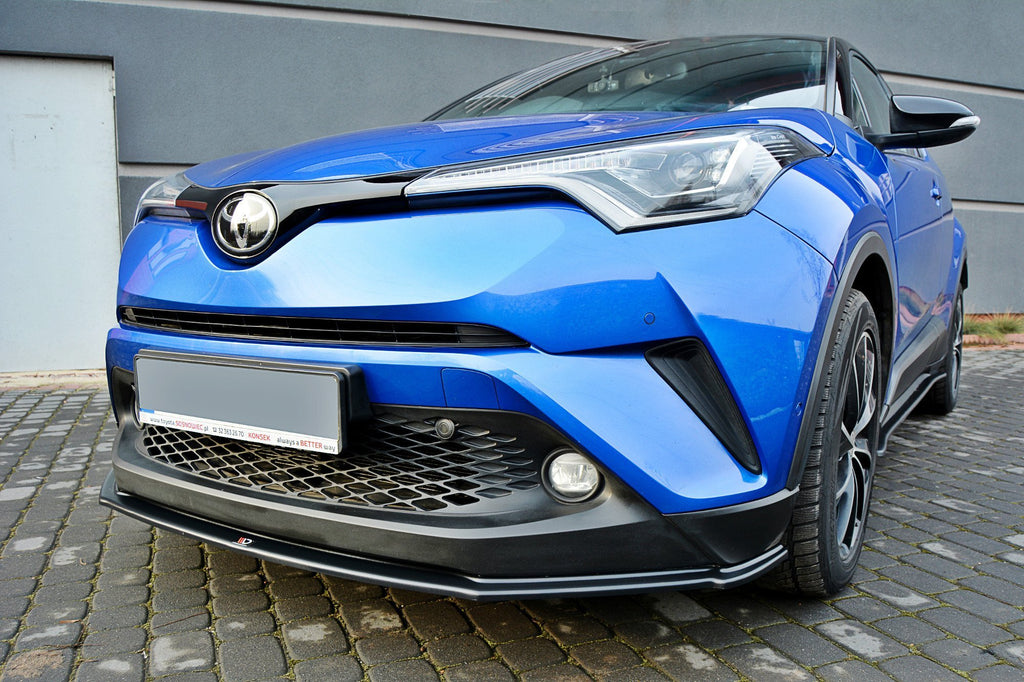 Maxton Design Street+ Spoilerlippe Front Ansatz V.1 passend für TOYOTA C-HR schwarz Hochglanz