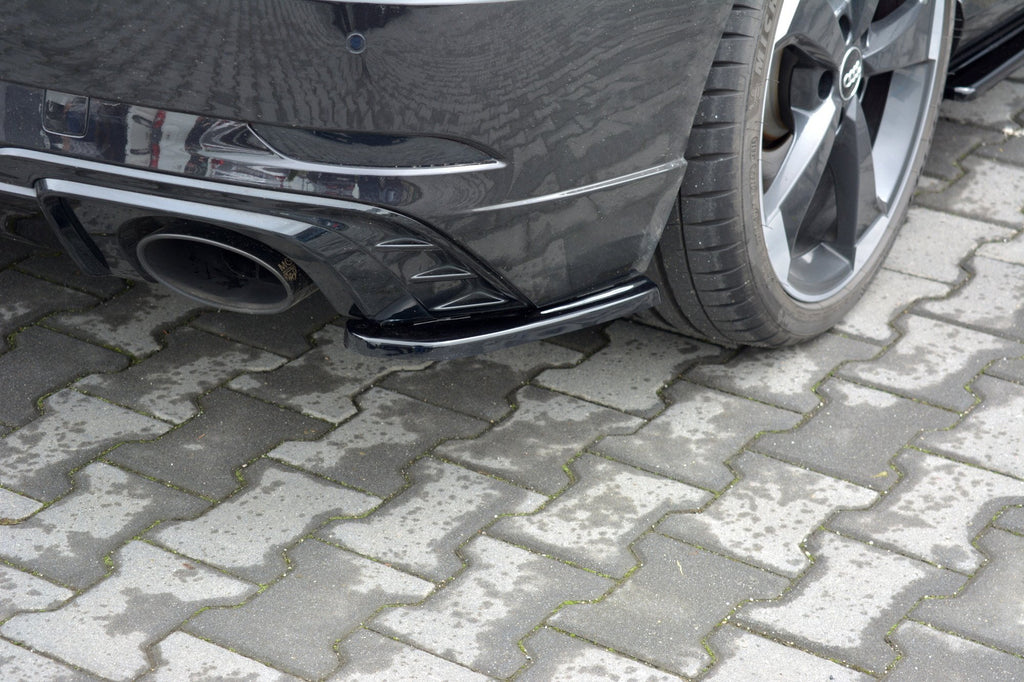 Maxton Design Heck Ansatz Flaps Diffusor passend für Audi RS3 8V FL Sportback schwarz Hochglanz