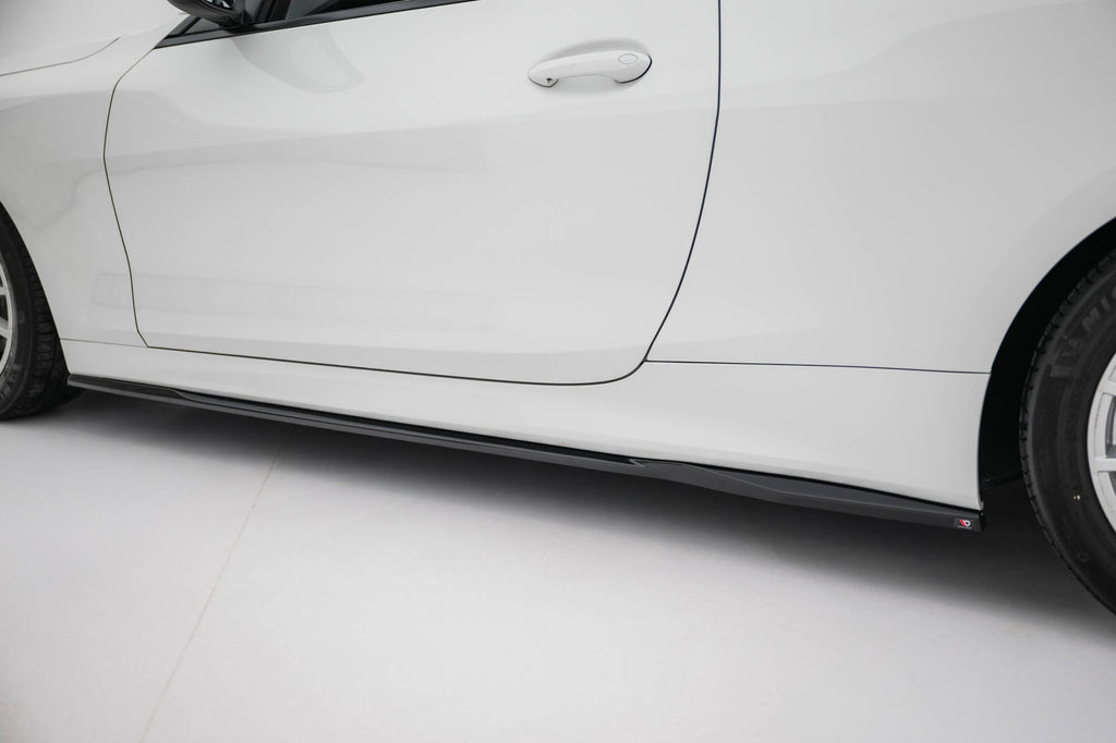 Maxton Design Street+ Seitenschweller Leisten passend für BMW 4er Coupe / Cabrio G22 / G23 schwarz Hochglanz