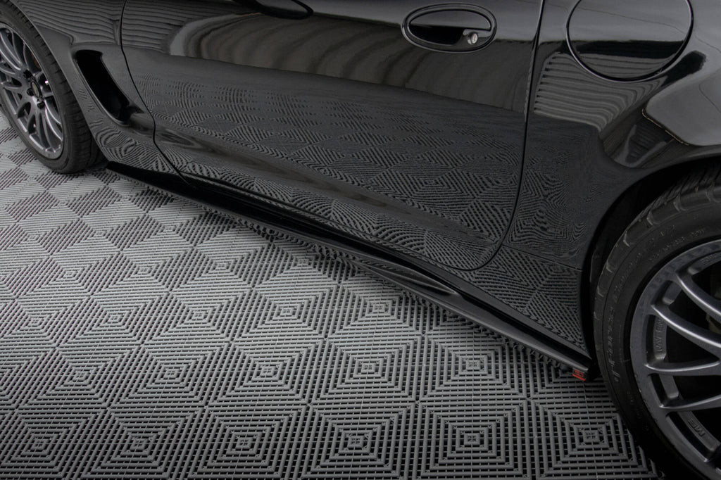 Maxton Design Street+ Seitenschweller Leisten passend für Chevrolet Corvette C5 schwarz Hochglanz