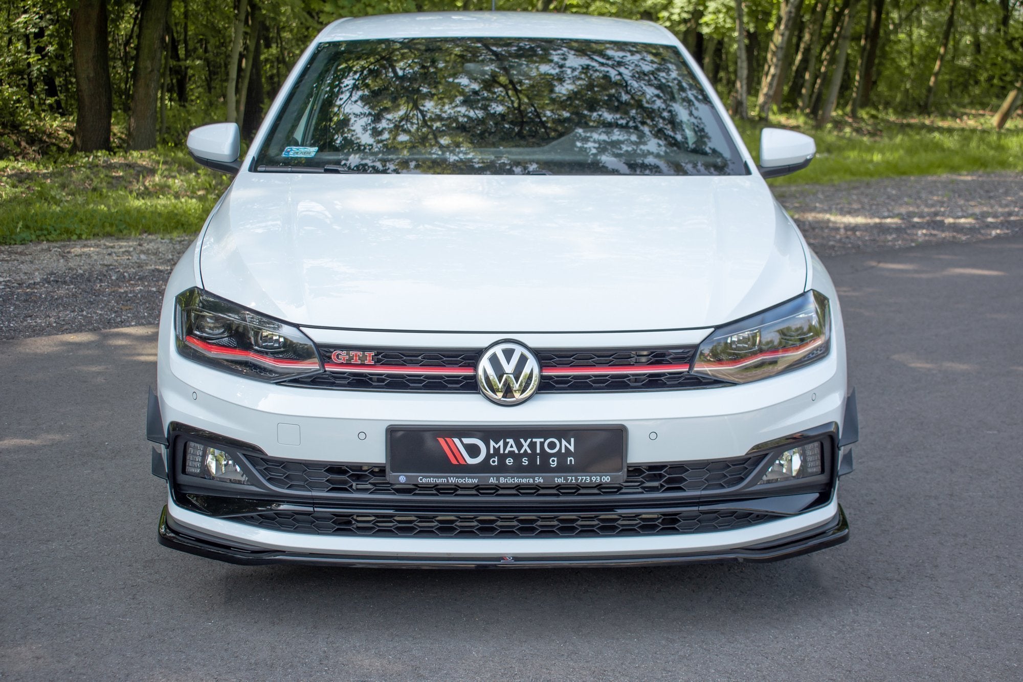 Maxton Design Front Ansatz V.2 für VW POLO MK6 GTI Carbon Look
