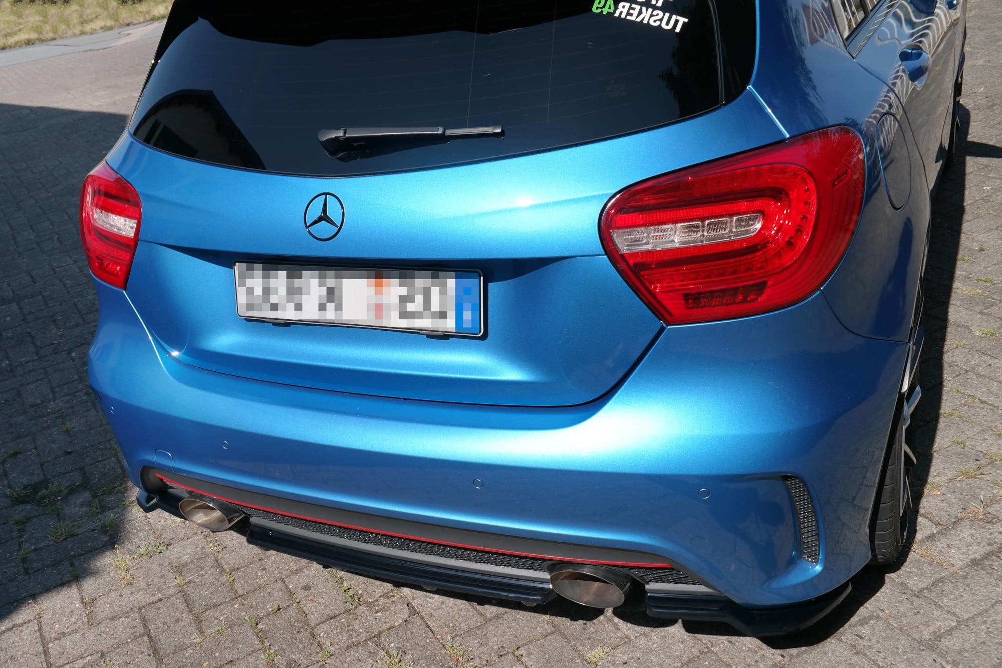 Maxton Design Heckansatz im DTM LOOK Mercedes W176 AMG-LINE vor Facelift schwarz Hochglanz für Mercedes-Benz A Klasse W176