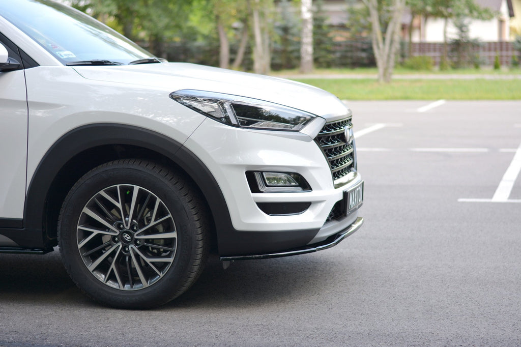 Maxton Design Street+ Spoilerlippe Front Ansatz V.2 passend für Hyundai Tucson Mk3 Facelift schwarz Hochglanz