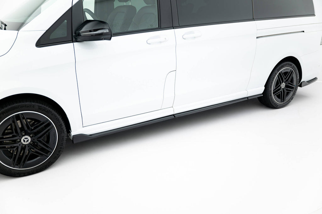 Maxton Design Street+ Seitenschweller Leisten V.2 passend für Mercedes-Benz V-Klasse Extra Long AMG-Line W447 schwarz Hochglanz