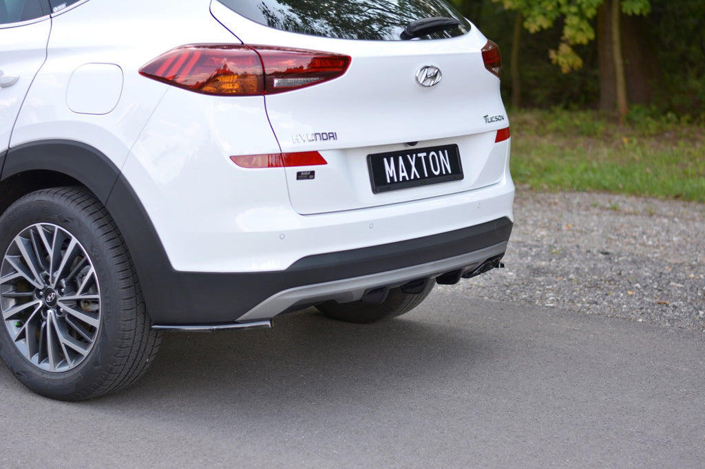 Maxton Design Heck Ansatz Flaps Diffusor passend für Hyundai Tucson Mk3 Facelift schwarz Hochglanz