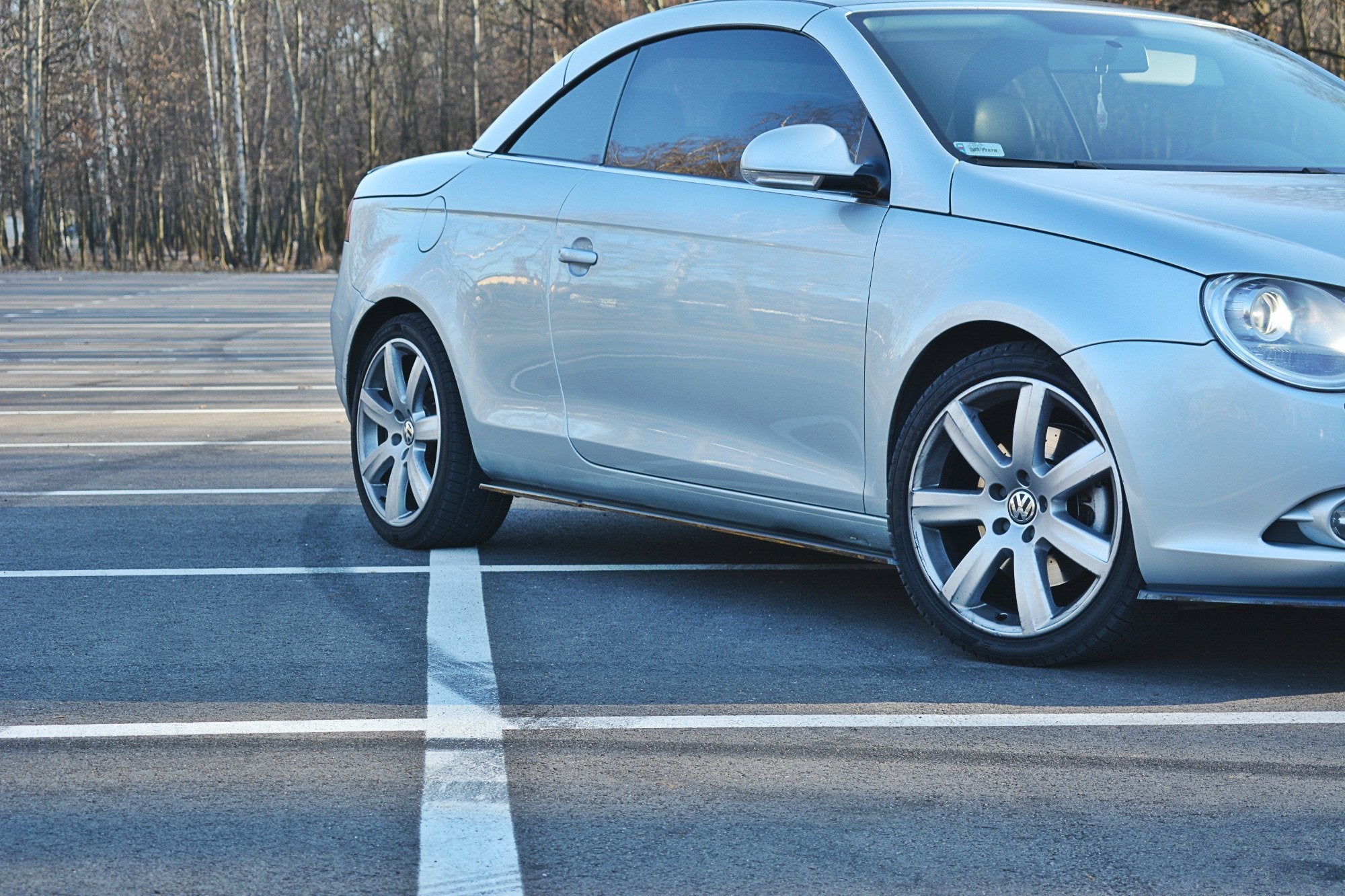 Maxton Design Street+ Seitenschweller Leisten passend für VW EOS schwarz Hochglanz