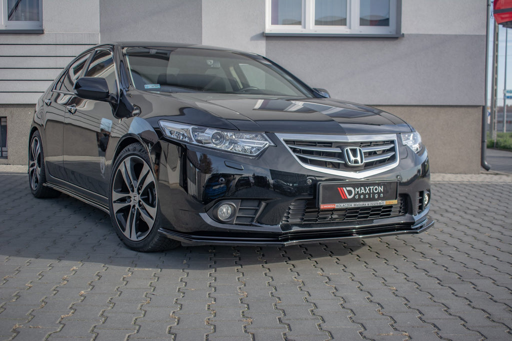 Maxton Design Front Ansatz für Honda Accord VIII (CU Series) Facelift schwarz matt