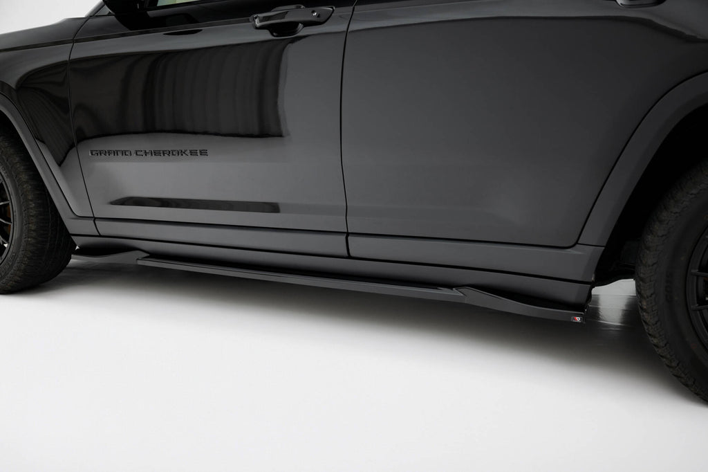 Maxton Design Street+ Seitenschweller Leisten passend für Jeep Grand Cherokee Trailhawk Mk5 schwarz Hochglanz