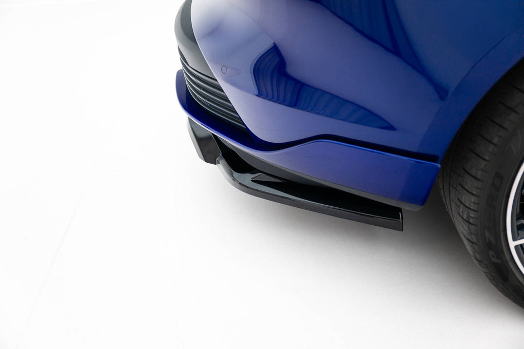 Maxton Design Street+ Mittlerer Diffusor RACE passend für Porsche Taycan Turbo S Mk1 schwarz Hochglanz