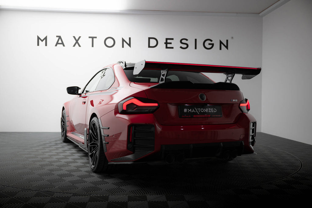 Maxton Design Carbon Spoiler With Internal Brackets Uprights + LED BMW M2 G87 für BMW M2 G87