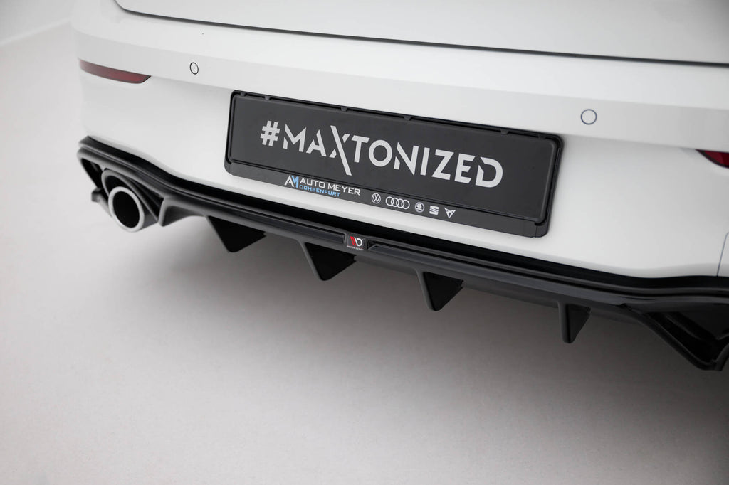 Maxton Design Diffusor Heck Ansatz V.2 passend für VW Golf GTI Mk8 schwarz Hochglanz