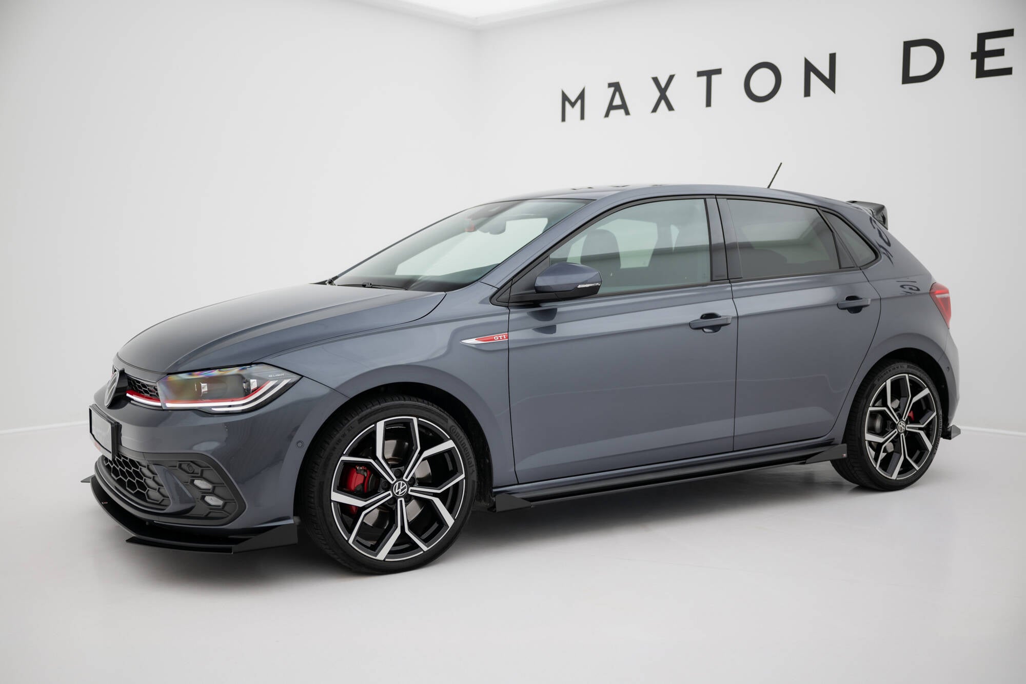 Maxton Design Seitenschweller Flaps passend für VW Polo GTI Mk6 Facelift schwarz Hochglanz