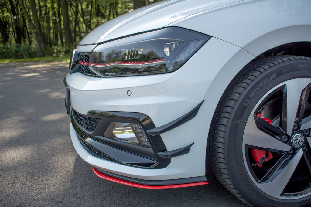 Maxton Design Stoßstangen Flaps Wings vorne Canards passend für VW Polo GTI Mk6