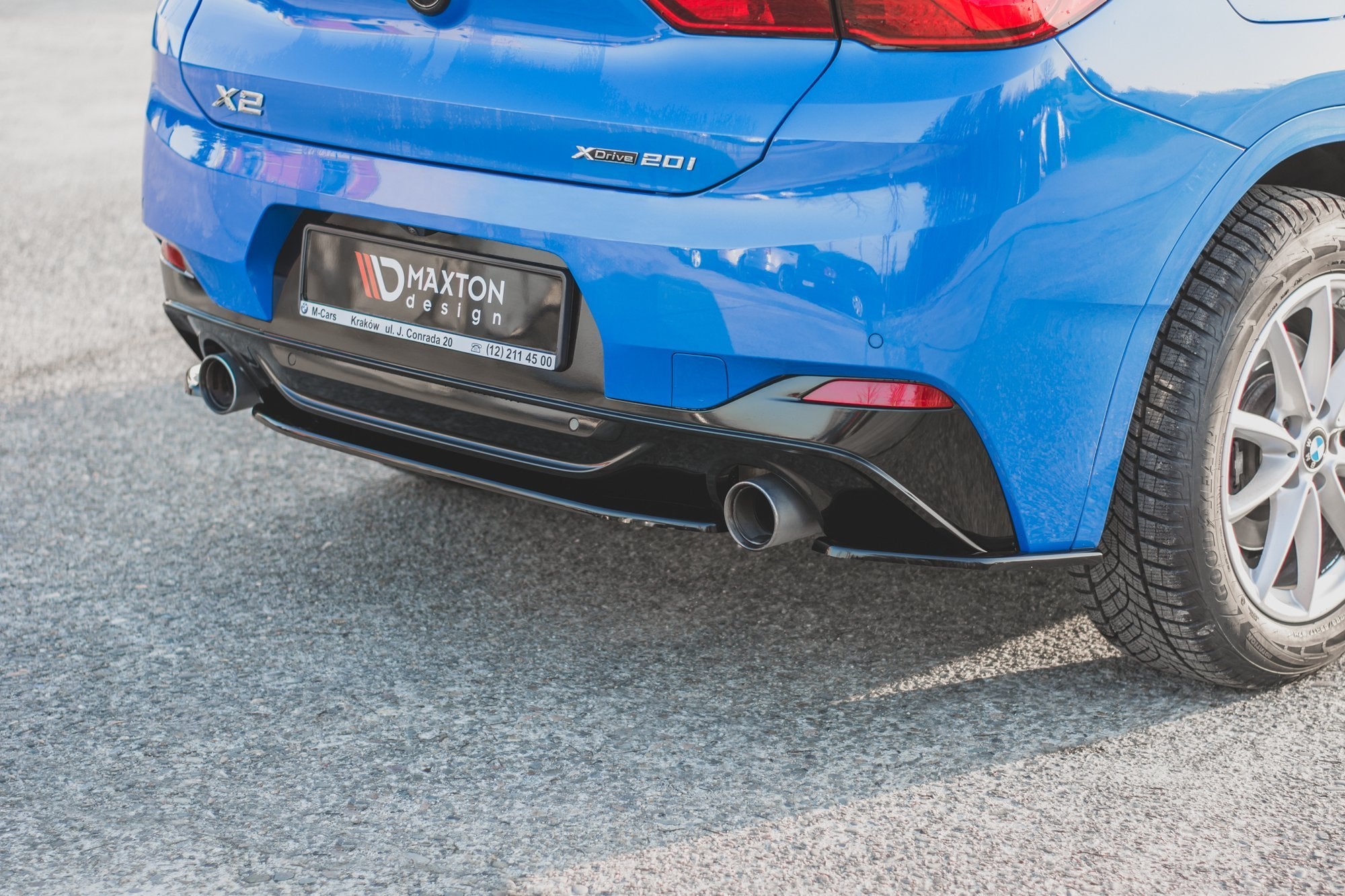 Maxton Design Heckansatz BMW X2 F39 M-Paket schwarz Hochglanz für BMW X2 F39
