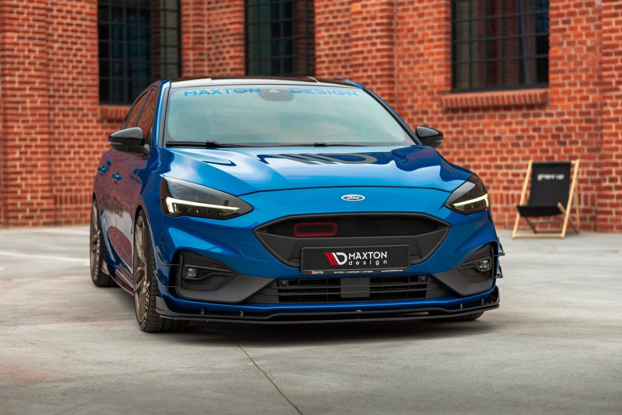 Maxton Design Street+ Spoilerlippe Front Ansatz passend für Set Ford Focus Mk4 St-line