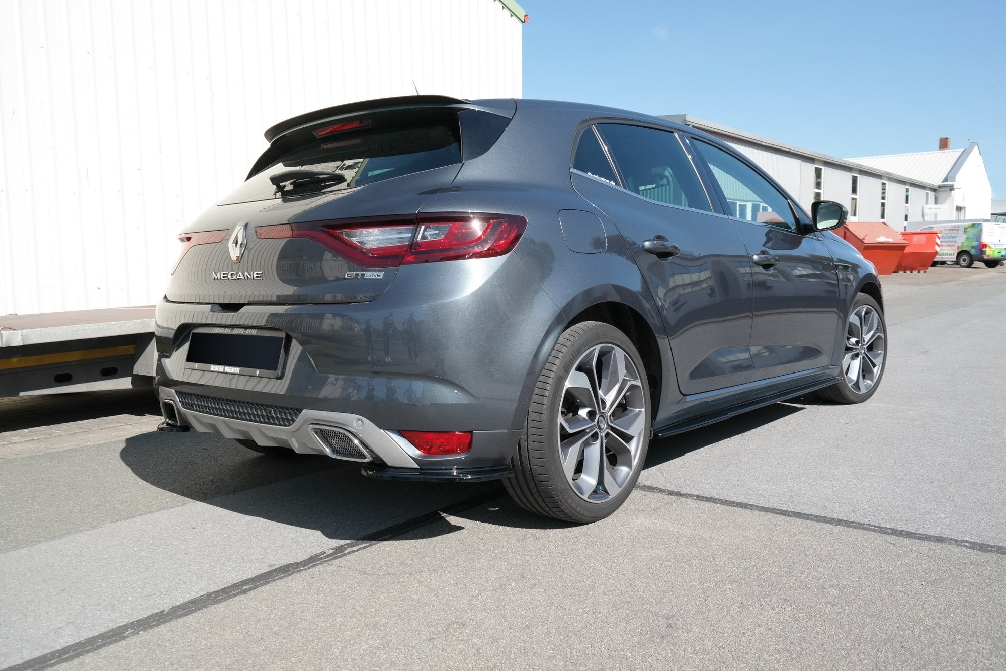 Maxton Design Heck Ansatz Flaps Diffusor passend für Renault Megane Mk.4 GT-Line schwarz Hochglanz