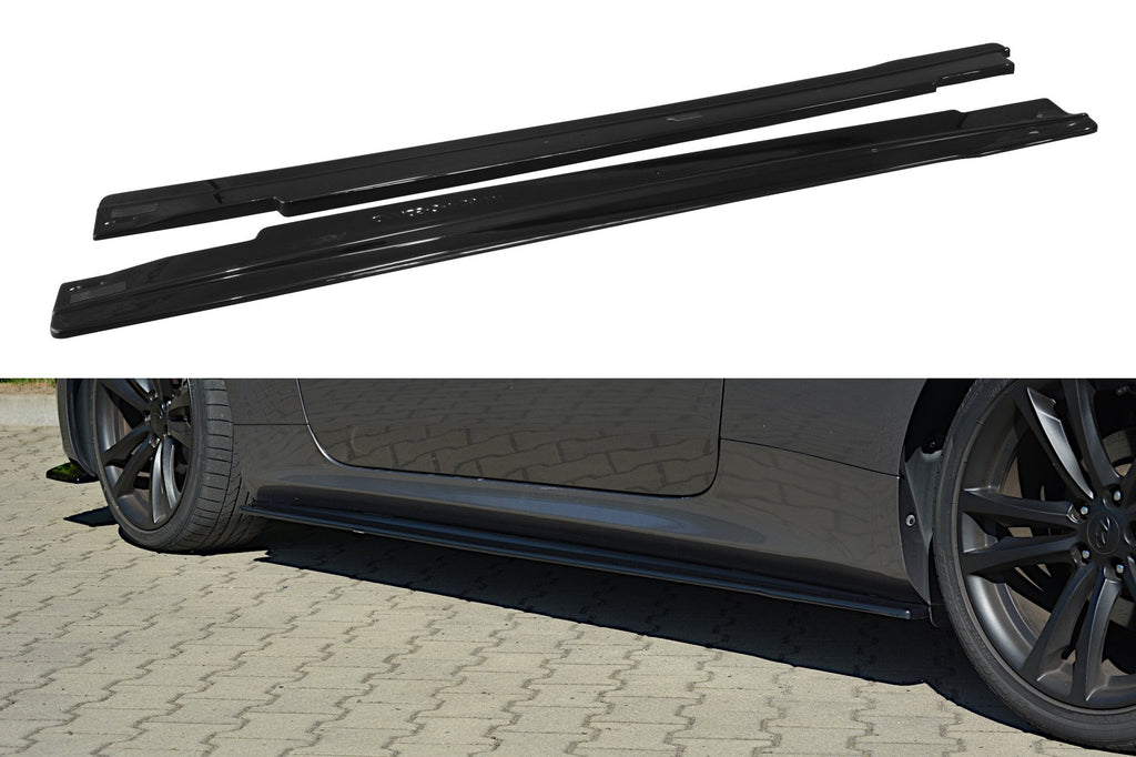Maxton Design Street+ Seitenschweller Leisten passend für Hyundai Genesis Coupe Mk1 schwarz Hochglanz