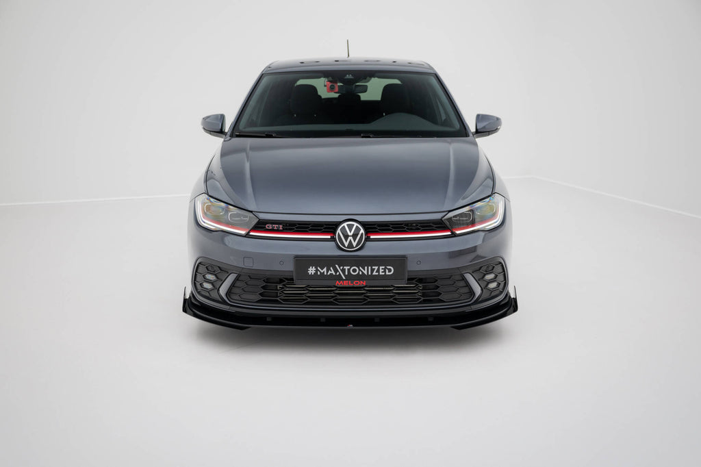 Maxton Design Street Pro Street+ Spoilerlippe Front Ansatz passend für + Flaps passend für VW Golf GTI / GTE / R-Line Mk8 Facelift schwarz Hochglanz